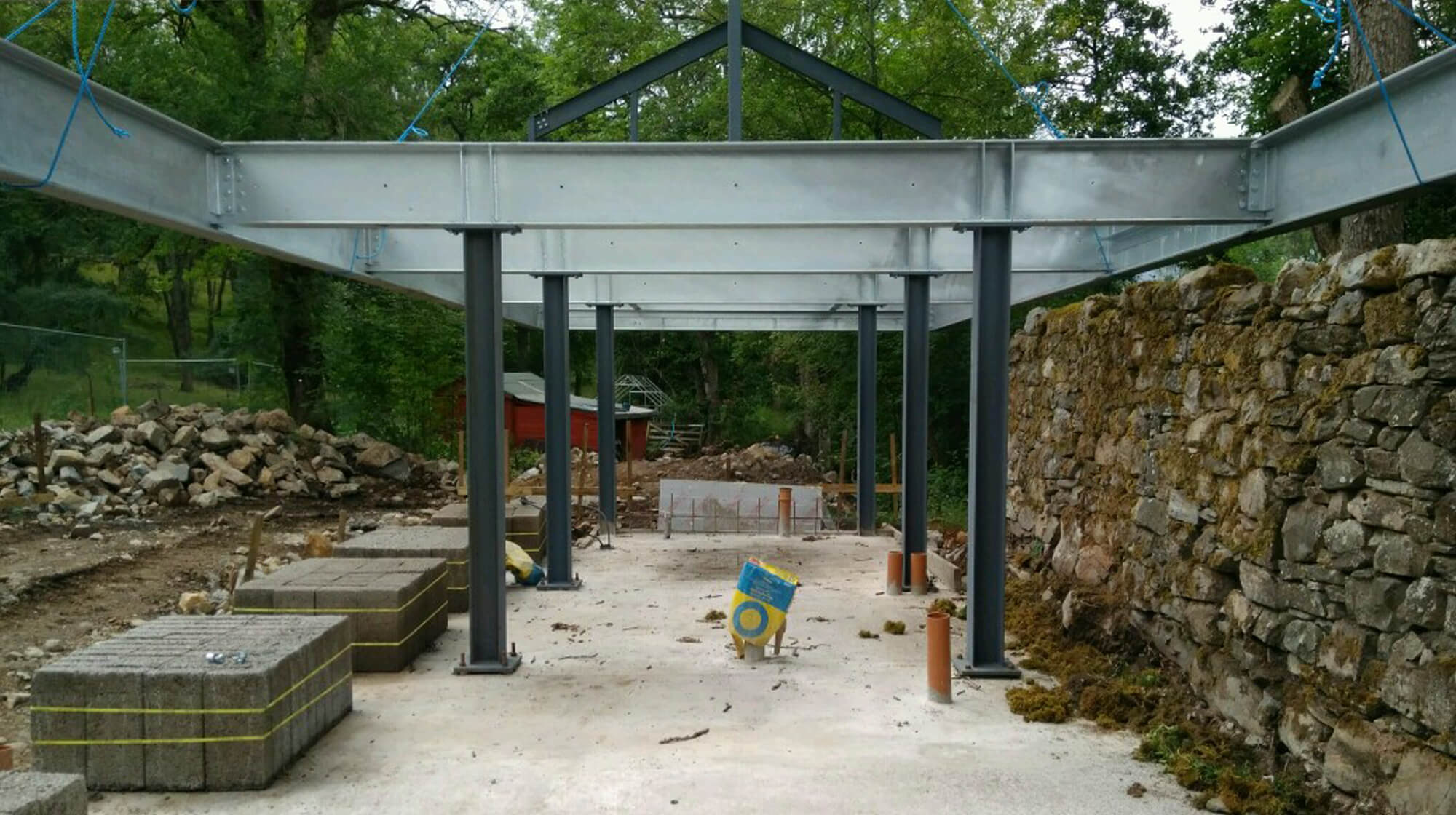 The Flax Mill steel frame is up!{categories}, {category_name}{/categories}